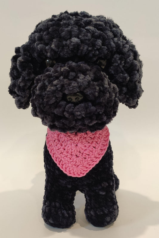 Crochet Black Poodle Plush: Amigurumi Dog Gift