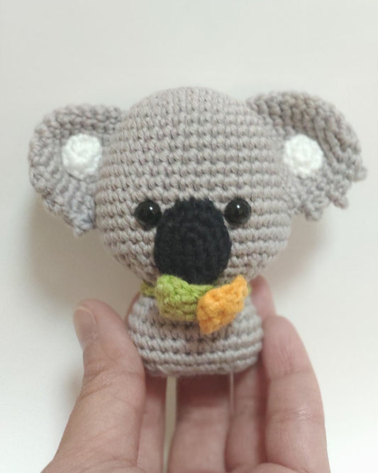 Crochet Mini Animal Toy: Koala, Panda, Monkey, Elephant, Tiger