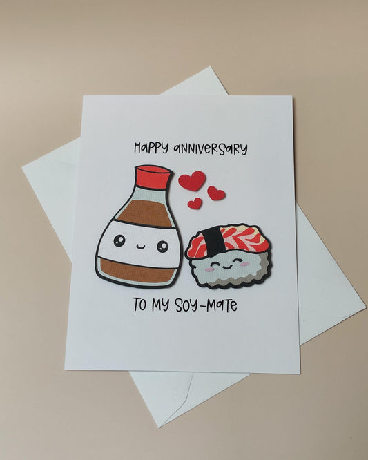 Anniversary: Happy Anniversary To My Soy-mate Card